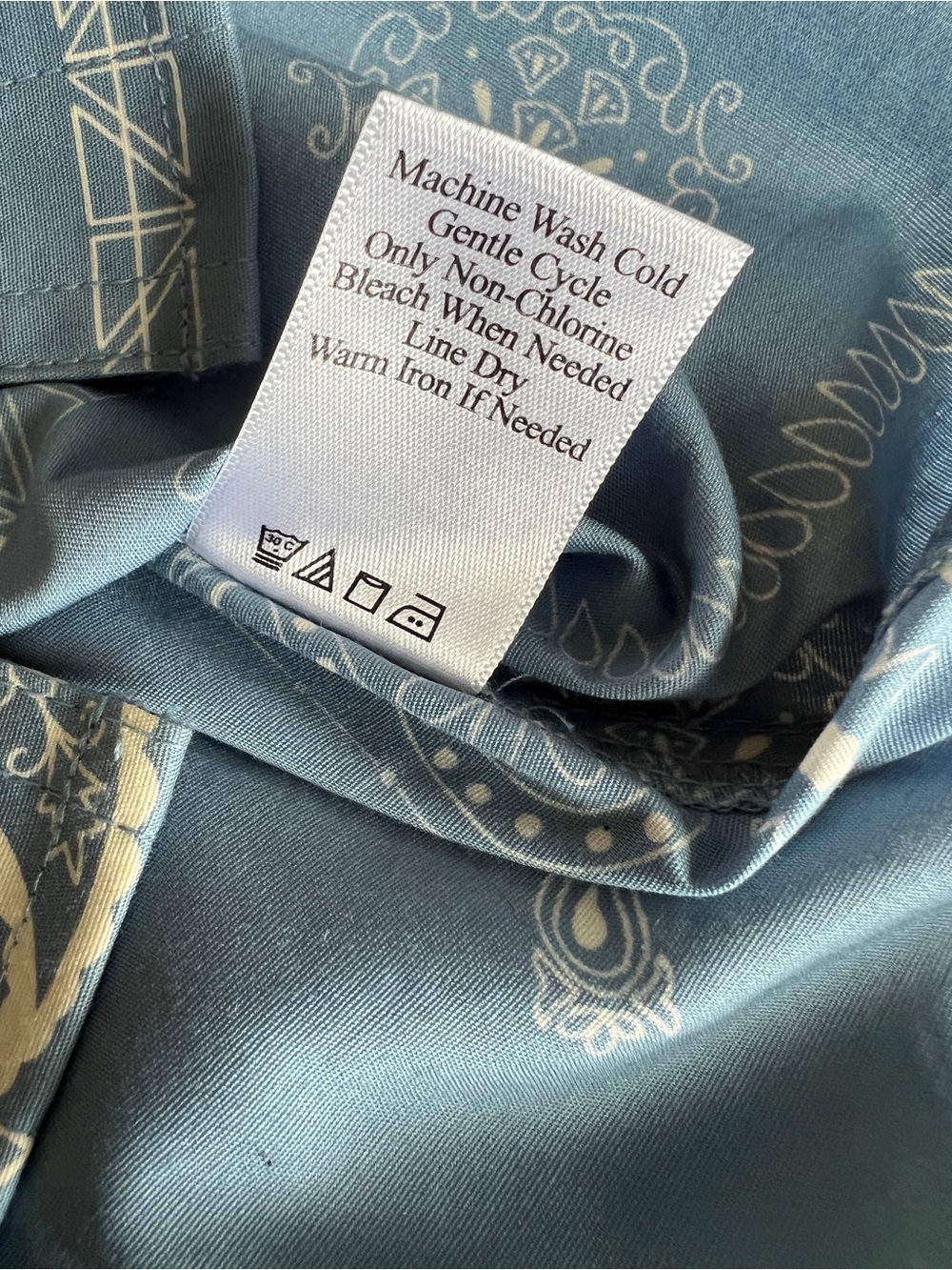 Coldwater Creek Slate Blue Paisley Button-Up Medium - Picture 8 of 9